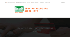 Desktop Screenshot of lincolnrealtyvaldosta.com